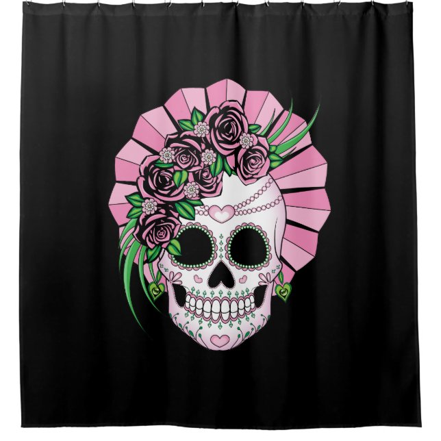 Rideaux De Douche Crâne Lady Sugar (Devant)