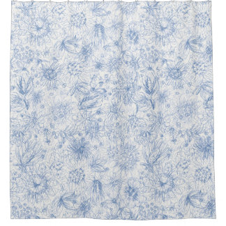 Rideaux De Douche Crayon de Couleur Floral