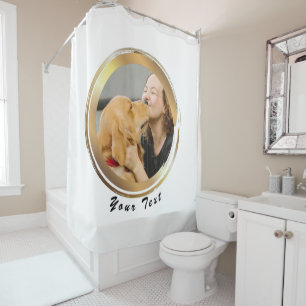 Rideaux De Douche Créez votre propre photo de chien dans le Cercle D