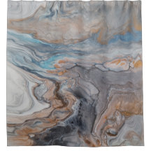 Crème de bronze bleu abstrait moderne