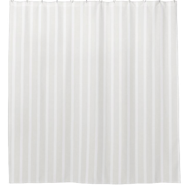 Rideaux De Douche Crème et blanc rayé Élégant rayures neutres (Devant)