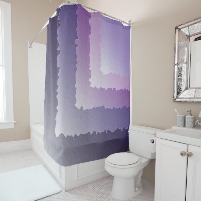 Rideaux De Douche cristaux violets (En situation)
