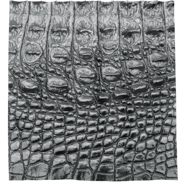 Rideaux De Douche Crocodile Noir : Météo Noire Mystique (Devant)