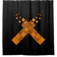 Croix du culte rituel gothique Feu païen orange no