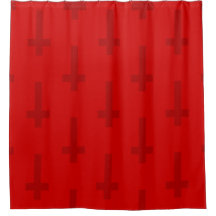 croix inversée à l'envers rouge