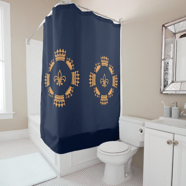RIDEAUX DE DOUCHE CROWNS KING QUEEN (En situation)