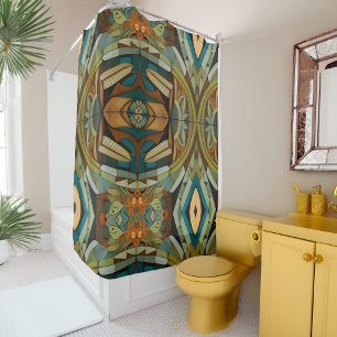 Rideaux De Douche Cubiste Abstraite Art Déco inspiré 4
