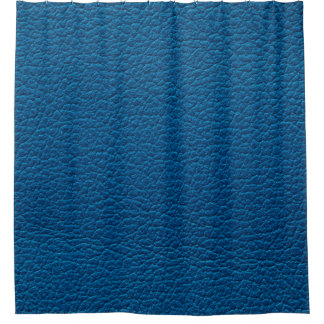 Rideaux De Douche Cuir de couleur bleue, surface texturée