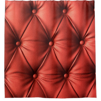 Rideaux De Douche Cuir rouge texturé : Détails du matériau