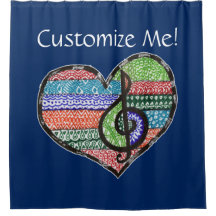 Customisez-moi Musique colorée Treble Clef Heart