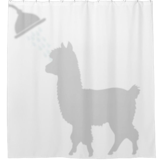 Rideaux De Douche Cute Alpaca Shadow Silhouette Shadow Buddies (Devant)