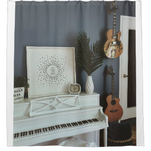 Rideaux De Douche Cute Bass Guitare
