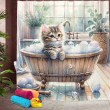 Cute Bubbly Kitten Temps de bain