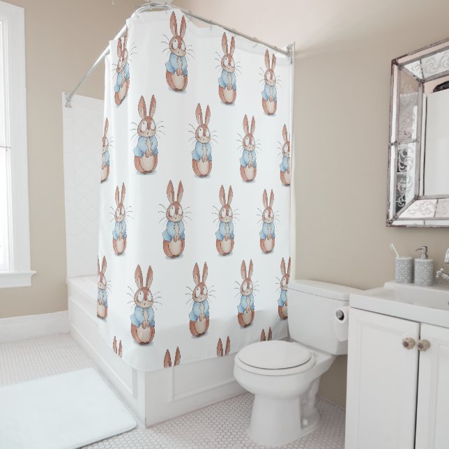 Rideaux De Douche Cute lapin (En situation)