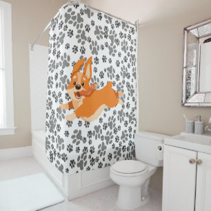 Rideaux De Douche Cute Pembroke Welsh Corgi