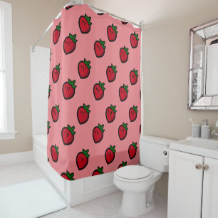 Rideaux De Douche Cute Red Cartoon