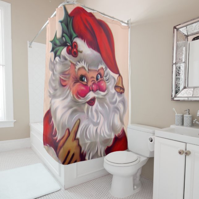 Rideaux De Douche Cute vinification santa claus 2 (En situation)