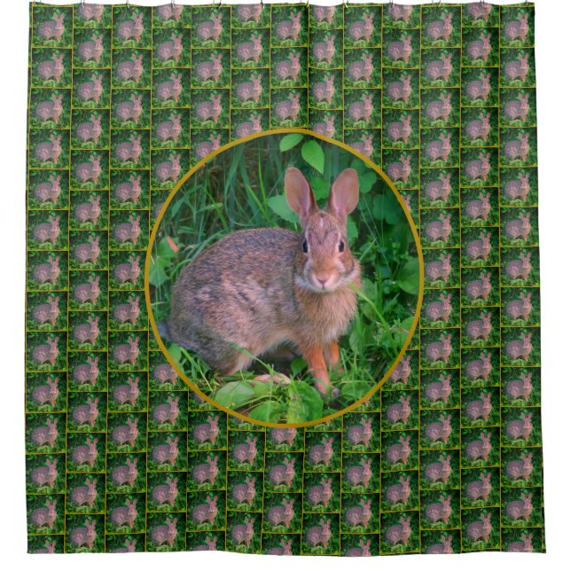 Rideaux De Douche Cute Wild Brown Rabbit Faune (Devant)
