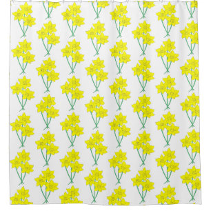 Rideaux De Douche Daffodiles Jaunes Fleurs de printemps Bunch Floral