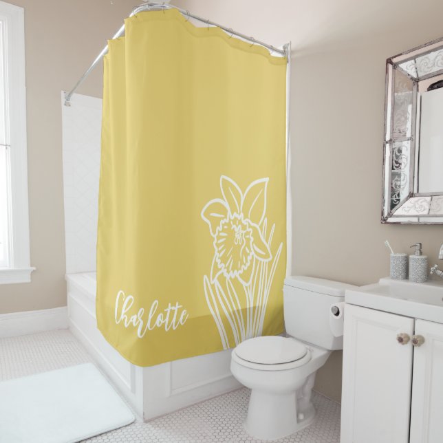 Rideaux De Douche Daffodique de printemps (En situation)