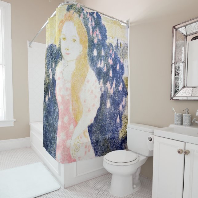 Rideaux De Douche Dame en Robe rose, Maurice Denis (En situation)