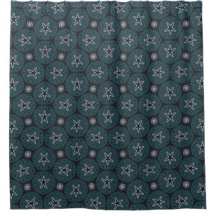 Rideaux De Douche Dark Navy Denim Sable de mer Dollar Boy's Room