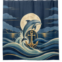 Dauphin et ancre Art Déco
