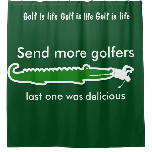 Rideaux de douche de golf pour hommes amusants (Devant)