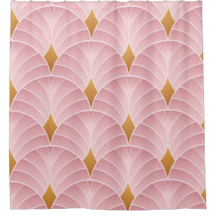 Rideaux De Douche Décor art motif. Papier peint vintage. japonais ou