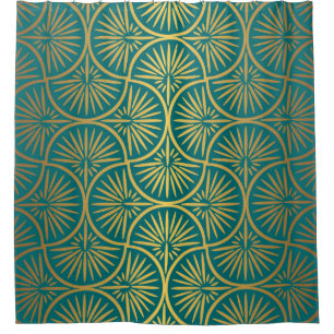 Rideaux De Douche Décor art motif. Papier peint vintage. japonais ou