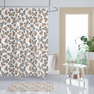 Rideaux De Douche Décor de salle de bain pour filles, papillon Monar