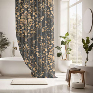 Rideaux De Douche Décorez votre salle de bain par Classic Damask Sea