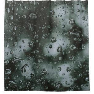 Rideaux De Douche Découpe d'eau sur verre