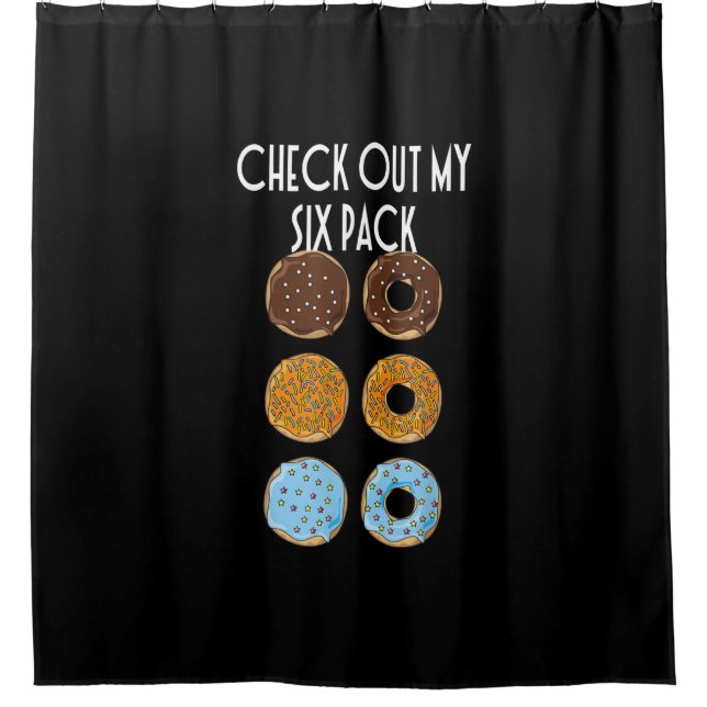 Rideaux De Douche Découvrez Ma Salle De Sport À Six Paquets Donut (Devant)