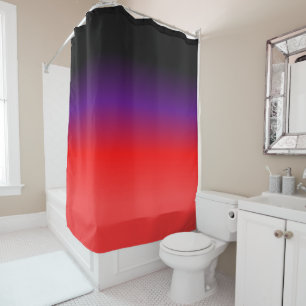 Rideaux De Douche Dégradé noir, violet et rouge