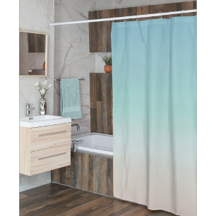 Rideaux De Douche Dégradé   Turquoise Moderne Minimaliste