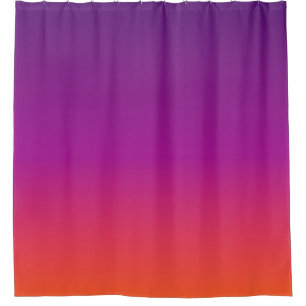 Rideaux De Douche dégradé violet, rose et orange foncé