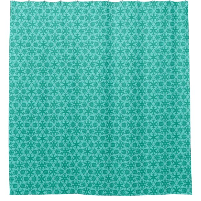 Rideaux De Douche Dentelle antique - turquoise et aqua (Devant)
