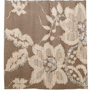 Rideaux De Douche Dentelle Delicacy : White Fabric Artistry