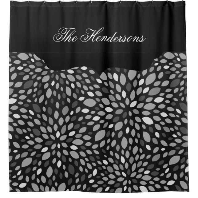 Rideaux De Douche Dépose de nom de famille moderne (Devant)