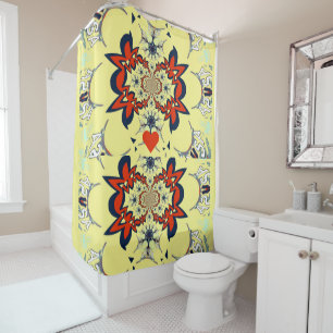 Rideaux De Douche Dernière mode Extraordinaire Floral Continental
