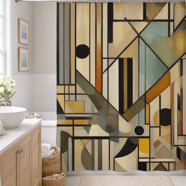 Rideaux De Douche Design Abstrait Moderne (Créateur téléchargé)