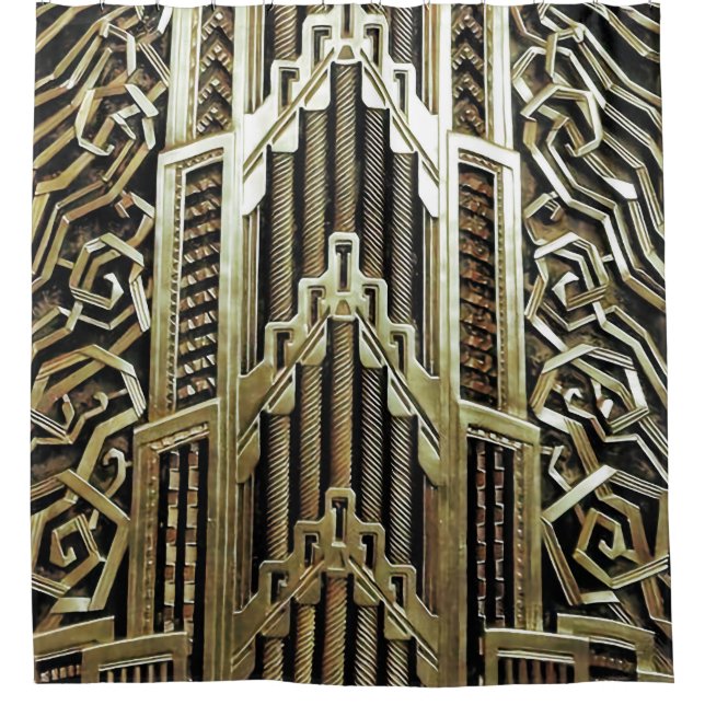 Rideaux De Douche Design Art nouveau métallique, vintage, élégant, c (Devant)