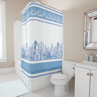 Rideaux De Douche Design bleu mer