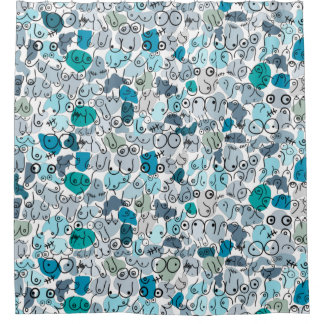 Rideaux De Douche design de poitrine