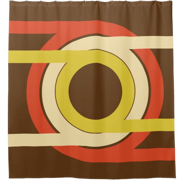 Rideaux De Douche Design d'inspiration Retro Golden Ratio. (Devant)
