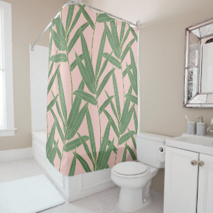 Rideaux De Douche Design élégant de feuillage en bambou