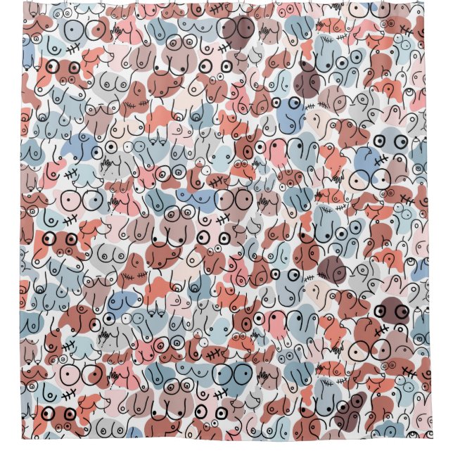 Rideaux De Douche design féminin amusant (Devant)