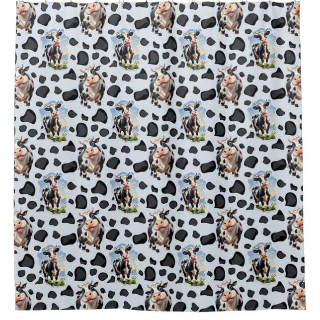 Rideaux De Douche Design Motif animal de vache (Devant)