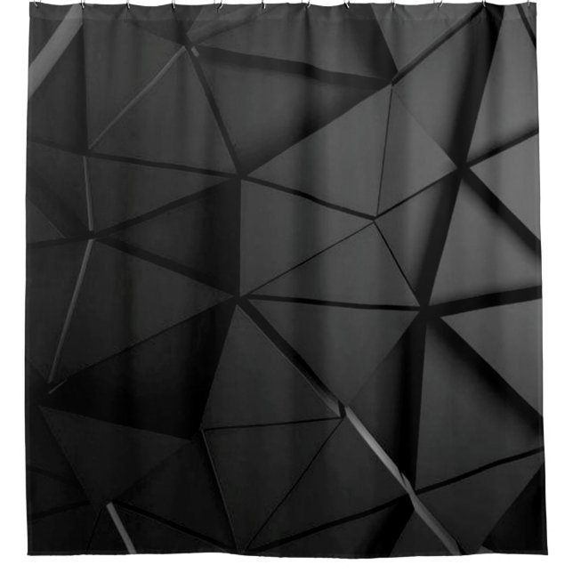Rideaux De Douche Design noir gris  (Devant)